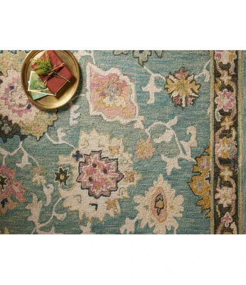 Loloi Padma Teal / Multi PMA-04 18 in. X 18 in. Sample Rug