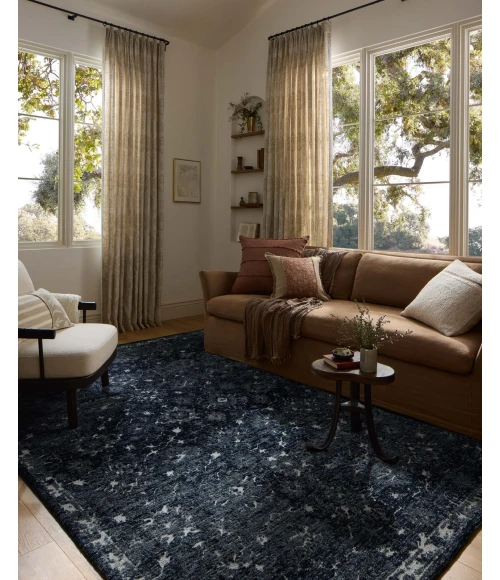 Loloi Percival Navy / Ivory PCV-02 18in. X 18in. Sample Rect. Rug