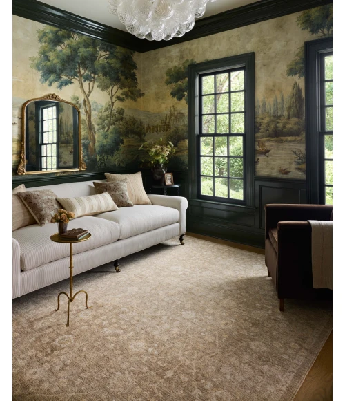 Chris Loves Julia x Loloi Palma Bark / Natural PLM-01 2ft.-7in. X 7ft.-6in. Rect. Rug