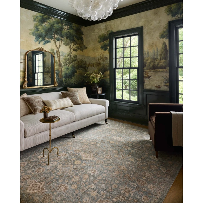 Chris Loves Julia x Loloi Palma Blue / Natural PLM-05 2ft.-3in. X 3ft.-10in. Rect. Rug
