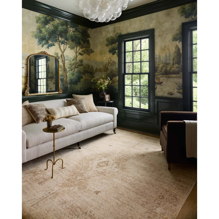 Chris Loves Julia x Loloi Palma Natural / Smoke PLM-06 9ft.-6in. X 13ft.-1in. Rect. Rug