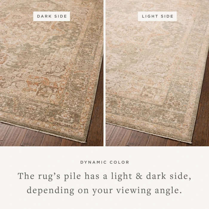 Chris Loves Julia x Loloi Palma Olive / Spice PLM-08 7ft.-10in. X 10ft. Rect. Rug
