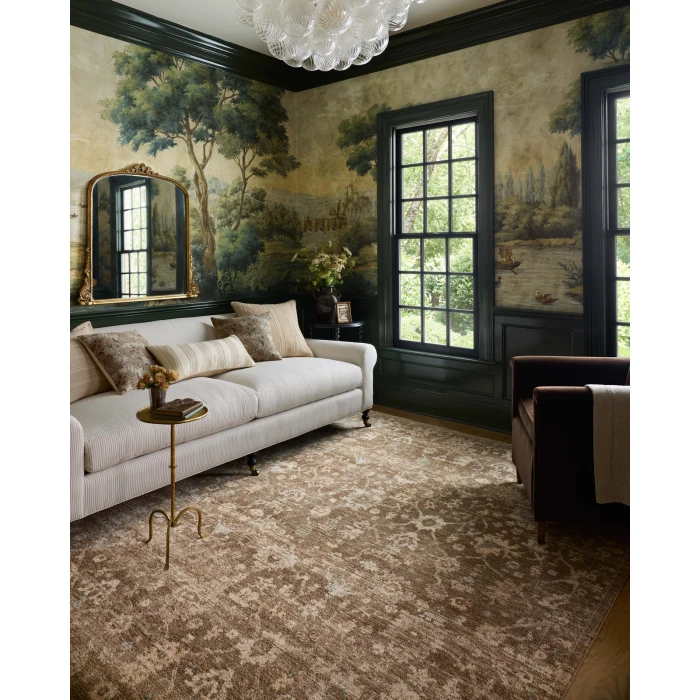Chris Loves Julia x Loloi Palma Brown / Earth PLM-09 2ft.-7in. X 12ft. Rect. Rug