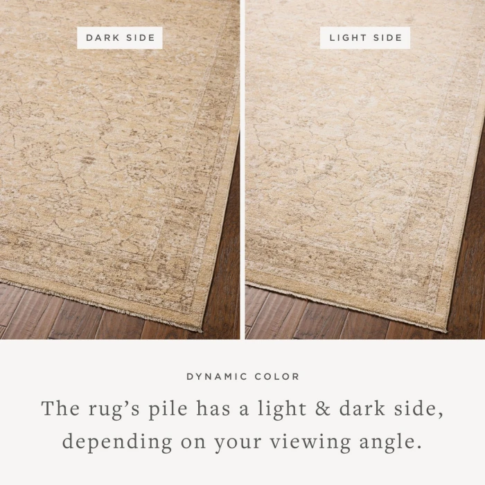 Chris Loves Julia x Loloi Palma Wheat / Bark PLM-10 18in. X 18in. Sample Rect. Rug