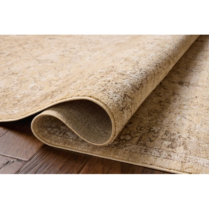 Chris Loves Julia x Loloi Palma Wheat / Bark PLM-10 18in. X 18in. Sample Rect. Rug