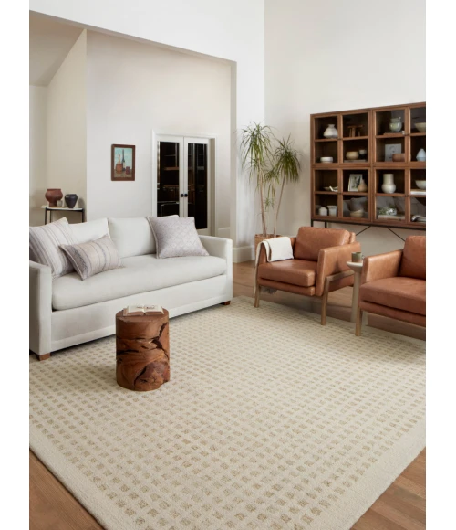 Chris Loves Julia x Loloi Polly Ivory / Natural POL-01 2 ft. 6 in. X 7 ft. 6 in. Rectangle Rug
