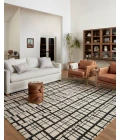 Chris Loves Julia x Loloi  Polly POL-02 Black / Ivory 2'-0" x 5'-0" Area Rug