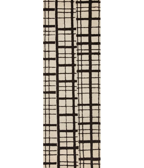 Chris Loves Julia x Loloi  Polly POL-02 Black / Ivory 2'-0" x 5'-0" Area Rug