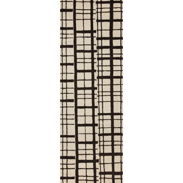 Chris Loves Julia x Loloi  Polly POL-02 Black / Ivory 8'-6" x 11'-6" Area Rug