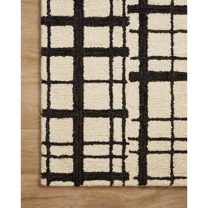 Chris Loves Julia x Loloi  Polly POL-02 Black / Ivory 8'-6" x 11'-6" Area Rug