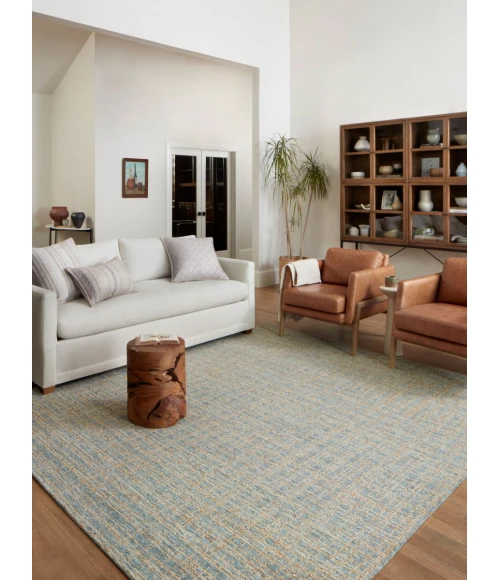 Chris Loves Julia x Loloi  Polly POL-03 Blue / Sand 2'-6" x 7'-6" Area Rug