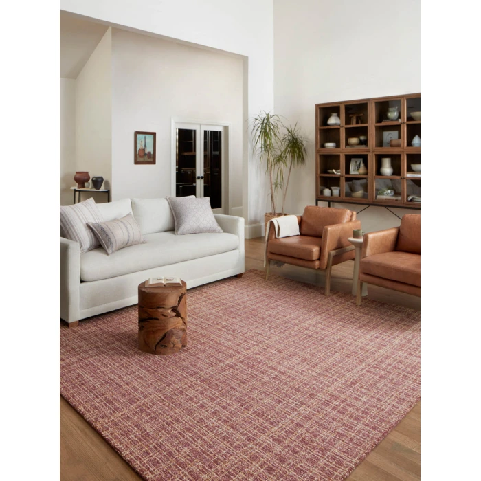 Chris Loves Julia x Loloi  Polly POL-03 Berry / Natural 8'-6" x 11'-6" Area Rug