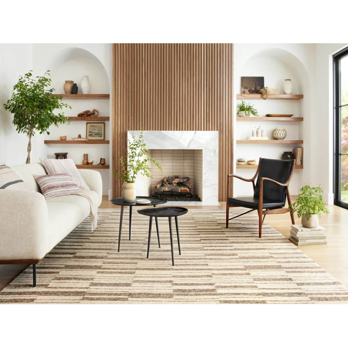 Chris Loves Julia x Loloi  Polly POL-04 Beige / Tobacco 8'-6" x 11'-6" Area Rug