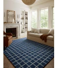 Chris Loves Julia x Loloi Polly Navy / Silver POL-05 7 ft. 9 in. X 9 ft. 9 in. Rectangle Rug