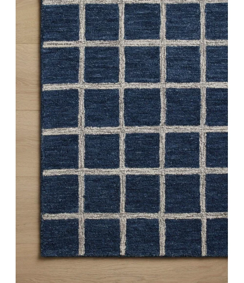 Chris Loves Julia x Loloi Polly Navy / Silver POL-05 7 ft. 9 in. X 9 ft. 9 in. Rectangle Rug