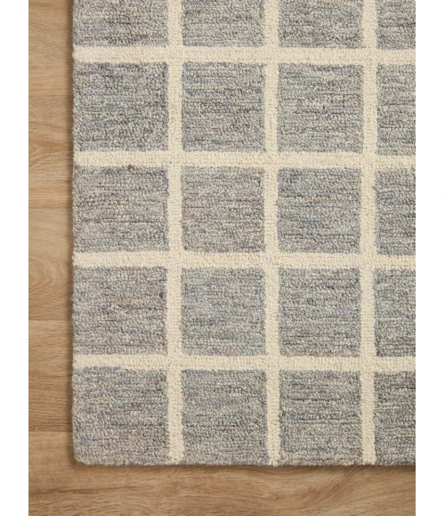 Chris Loves Julia x Loloi  Polly POL-05 Slate / Ivory 2'-6" x 7'-6" Area Rug