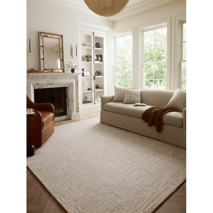 Chris Loves Julia x Loloi Polly Smoke / Sand POL-08 2 ft. 3 in. X 3 ft. 9 in. Rectangle Rug