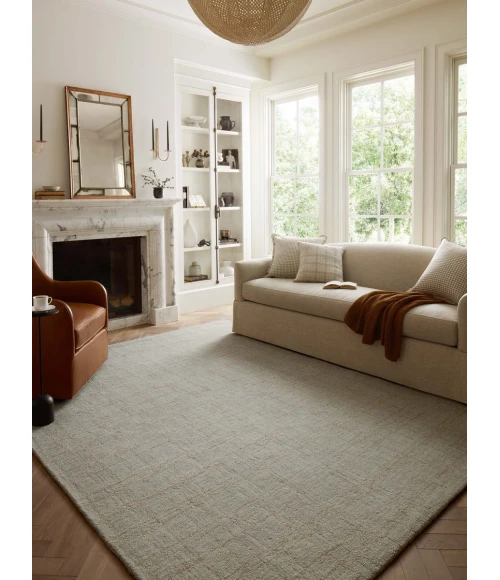 Chris Loves Julia x Loloi Polly Fog / Wheat POL-09 2 ft. 6 in. X 7 ft. 6 in. Rectangle Rug