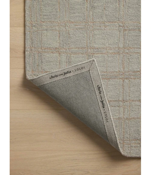 Chris Loves Julia x Loloi Polly Fog / Wheat POL-09 2 ft. 6 in. X 7 ft. 6 in. Rectangle Rug