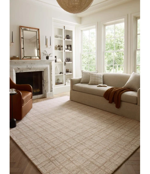 Chris Loves Julia x Loloi Polly Khaki / Sand POL-10 18 in. X 18 in. Sample Rug