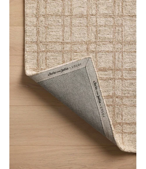 Chris Loves Julia x Loloi Polly Khaki / Sand POL-10 18 in. X 18 in. Sample Rug
