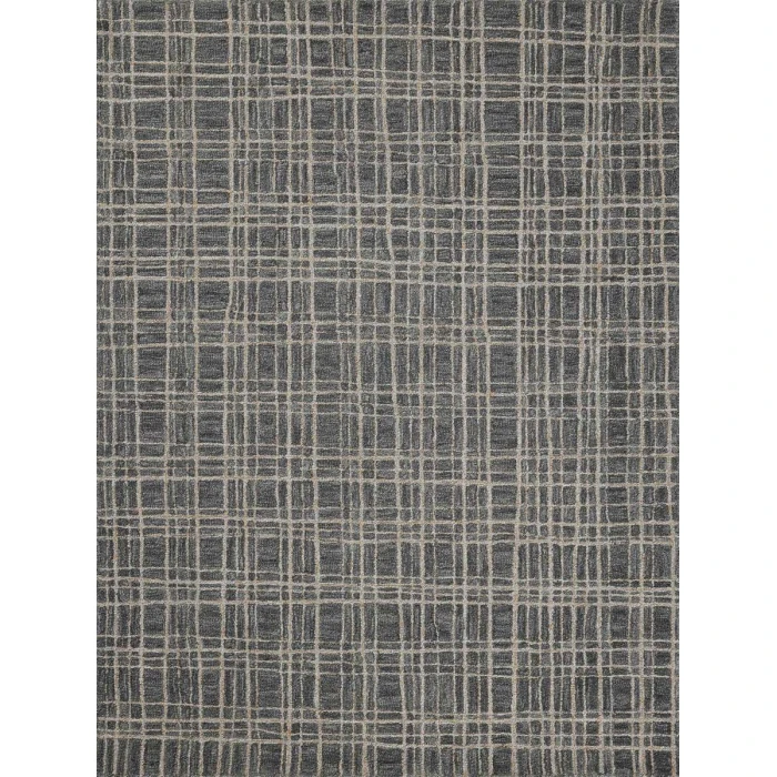 Chris Loves Julia x Loloi Polly Graphite / Pebble POL-11 18 in. X 18 in. Sample Rug