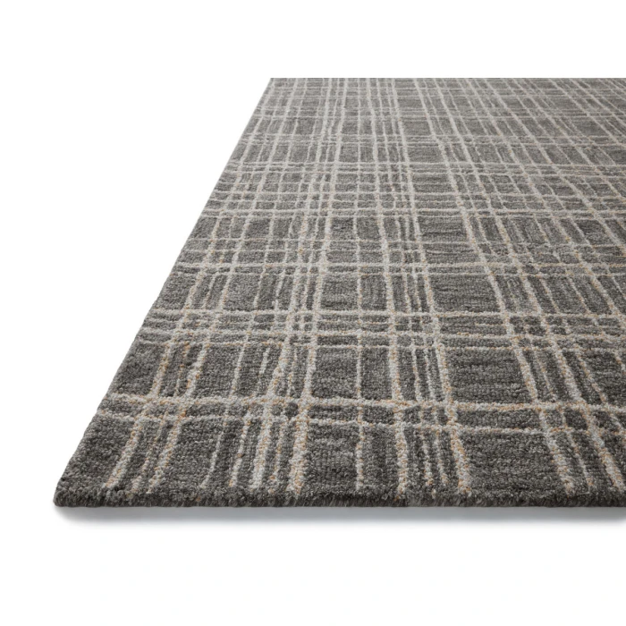 Chris Loves Julia x Loloi Polly Graphite / Pebble POL-11 18 in. X 18 in. Sample Rug