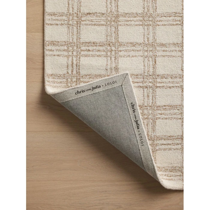 Chris Loves Julia x Loloi Polly Cream / Sand POL-12 2 ft. X 5 ft. Rectangle Rug