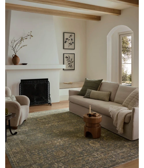 Loloi Priscilla Blue / Sand PRL-03 10ft. X 10ft. Square Rug