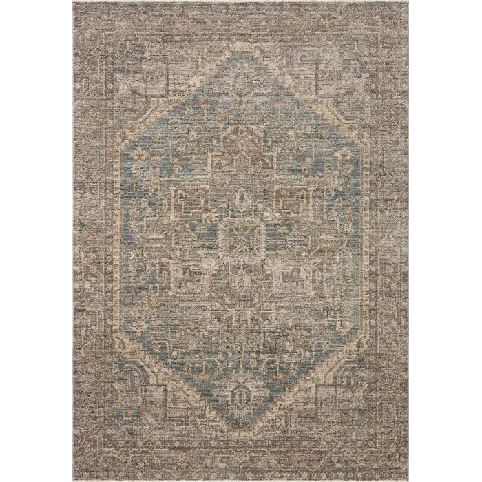 Loloi Priscilla Blue / Bark PRL-04 10ft. X 10ft. Square Rug