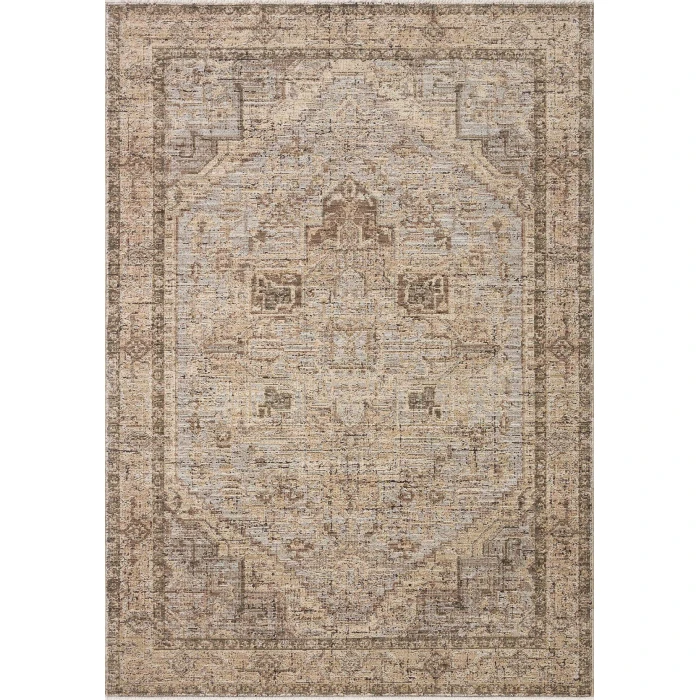 Loloi Priscilla Beige / Earth PRL-07 18in. X 18in. Sample Rect. Rug