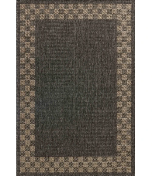 Chris Loves Julia x Loloi Providence Charcoal / Natural PRC-01 18in. X 18in. Sample Rect. Rug