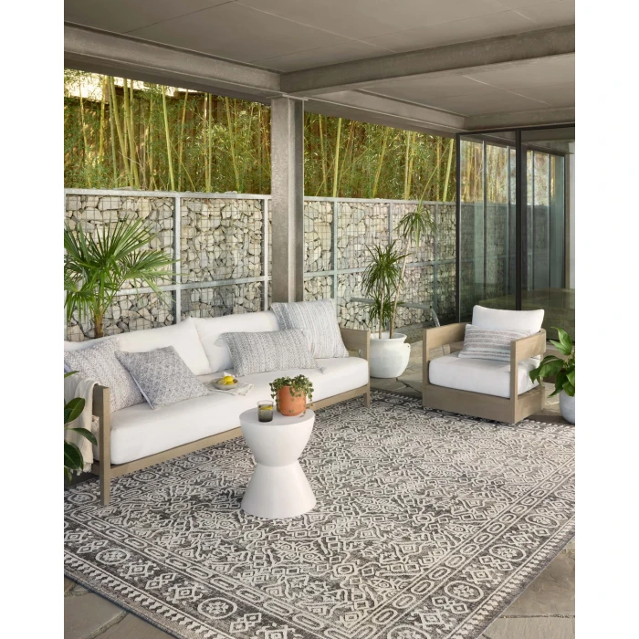 Loloi II Rainier RAI-02 Pebble / Ivory 18" x 18" Sample Area Rug