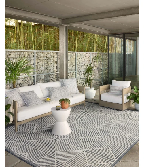 Loloi II Rainier RAI-03 Denim / Ivory 2'-3" x 7'-7" Area Rug