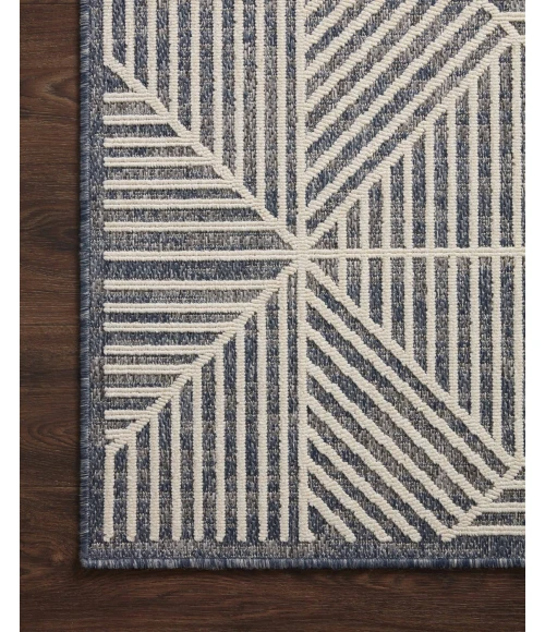 Loloi II Rainier RAI-03 Denim / Ivory 2'-3" x 7'-7" Area Rug