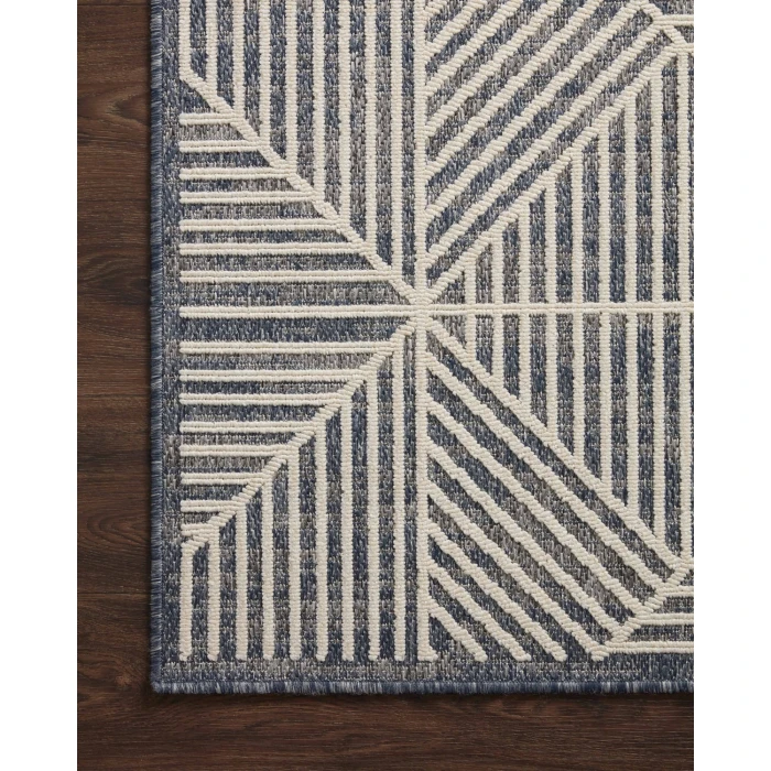 Loloi II Rainier RAI-03 Denim / Ivory 2'-2" x 3'-9" Area Rug