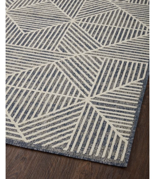 Loloi II Rainier RAI-03 Denim / Ivory 2'-3" x 7'-7" Area Rug