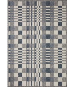 Loloi Rainier RAI-04 Ivory / Denim Area Rug 18 in. X 18 in. Sample Rectangle