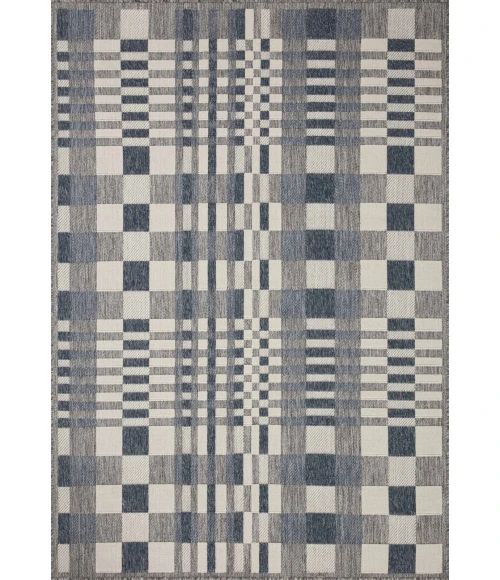 Loloi II Rainier RAI-04 Ivory / Denim 18" x 18" Sample Area Rug
