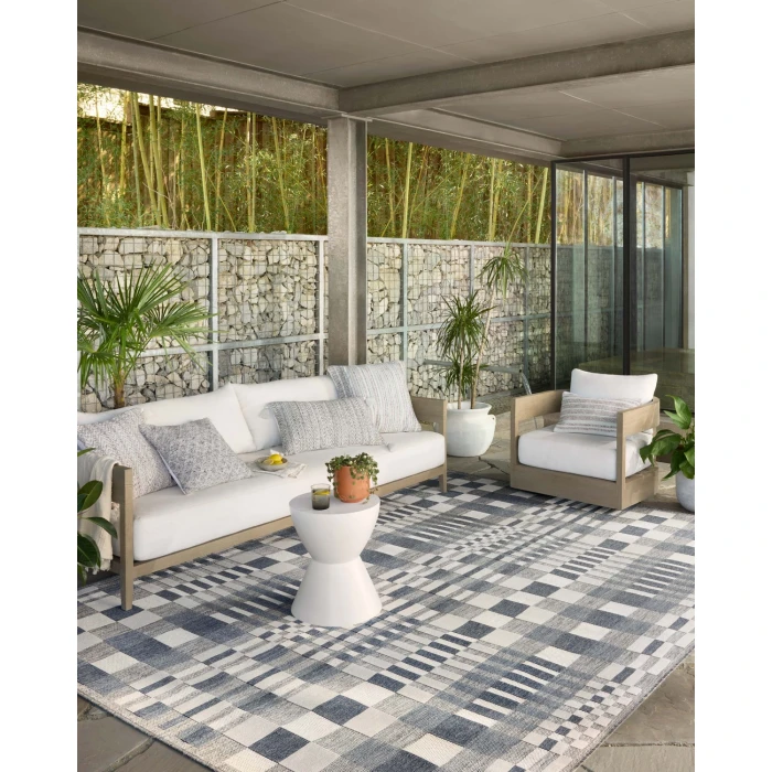 Loloi II Rainier RAI-04 Ivory / Denim 9'-2" x 12'-2" Area Rug