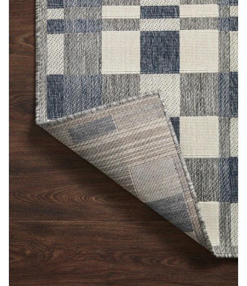 Loloi II Rainier RAI-04 Ivory / Denim 18" x 18" Sample Area Rug