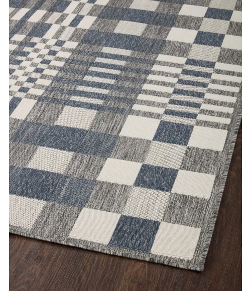 Loloi II Rainier RAI-04 Ivory / Denim 18" x 18" Sample Area Rug