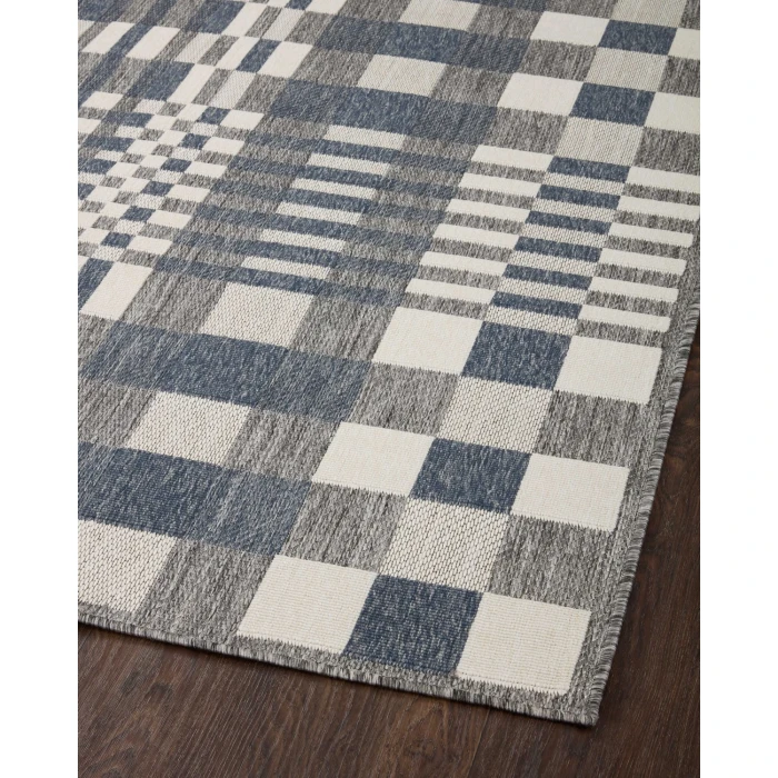Loloi II Rainier RAI-04 Ivory / Denim 9'-2" x 12'-2" Area Rug