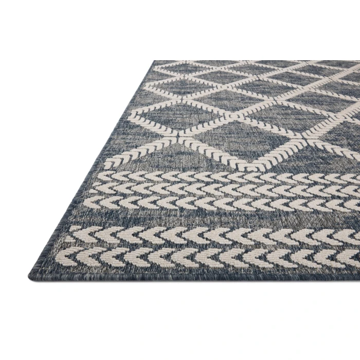 Loloi II Rainier RAI-05 Denim / Ivory 9'-2" x 12'-2" Area Rug