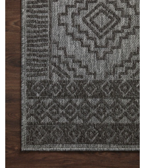 Loloi II Rainier RAI-06 Grey / Charcoal 5'-3" x 7'-7" Area Rug
