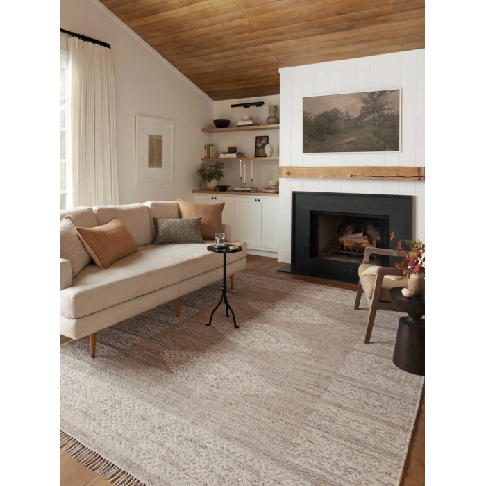 Angela Rose x Loloi Rivers Lilac / Ivory RIV-05 18 in. X 18 in. Sample Rug
