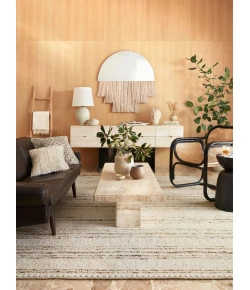 Loloi Roman ROM-02 IVORY / PEBBLE Area Rug 9 ft. 6 in. X 13 ft. 6 in. Rectangle