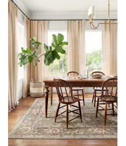 Chris Loves Julia x Loloi Rosemarie ROE-01 SAGE / BLUSH Area Rug 3 ft. 2 in. X 3 ft. 2 in. Round