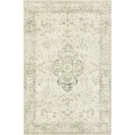 Loloi Rosette ROS-02 IVORY / SILVER Area Rug 18 in. X 18 in. Sample