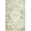 Loloi Rosette ROS-08 TEAL / IVORY Area Rug 2 ft. 6 in. X 7 ft. 6 in. Rectangle